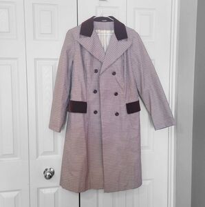 Vtg Niccolini Brown Plaid Long Coat 🤎🌴